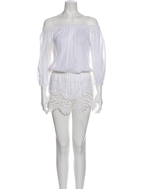 Alexis Off-The-Shoulder Romper White