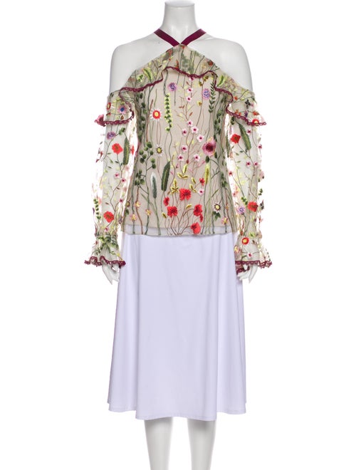 Alexis Floral Print Off-The-Shoulder Blouse