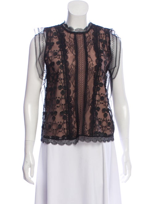Alexis Sleeveless Lace Top Black