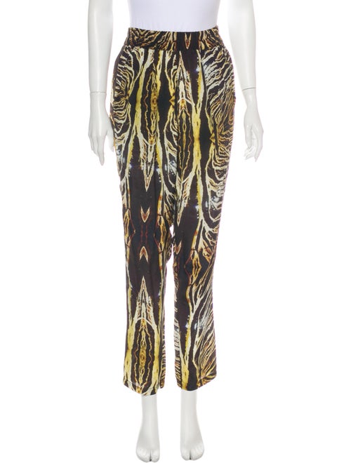 Alexis Printed Straight Leg Pants Yellow