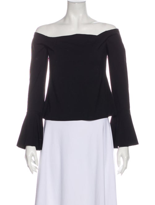 Alexis Off-The-Shoulder Long Sleeve Top Black