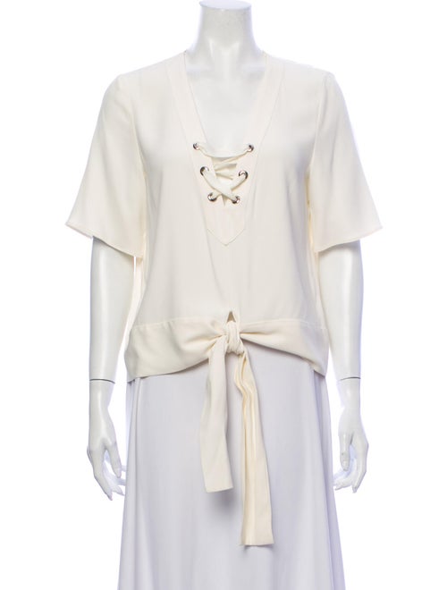 Alexis V-Neck Short Sleeve Blouse