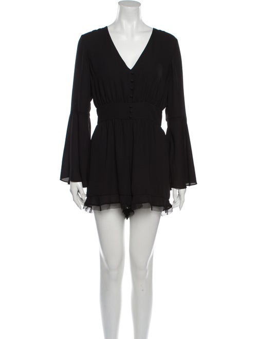 Alexis V-Neck Romper Black