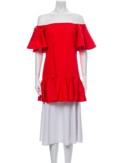 Alexis Off-The-Shoulder Short Sleeve Tunic Red