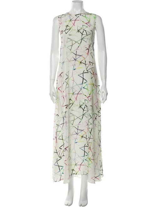 Alexis Silk Long Dress White
