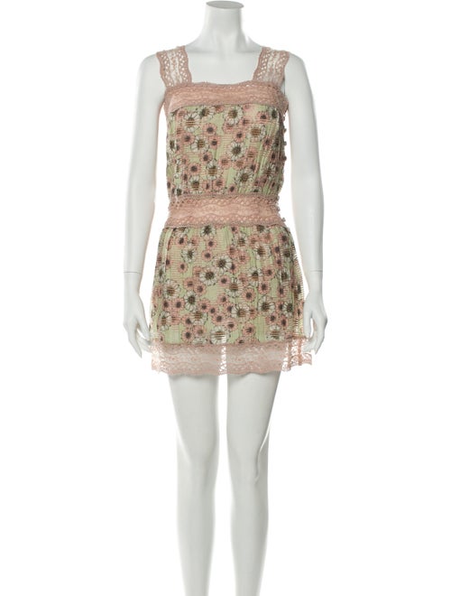 Alexis Printed Mini Dress Pink