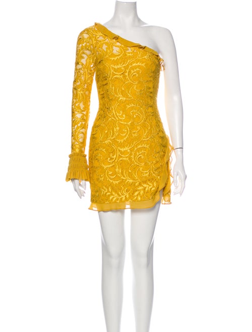 Alexis One-Shoulder Mini Dress Yellow