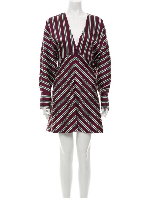 Alexis Striped Mini Dress Purple