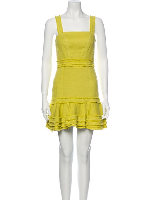 Alexis Linen Mini Dress Green
