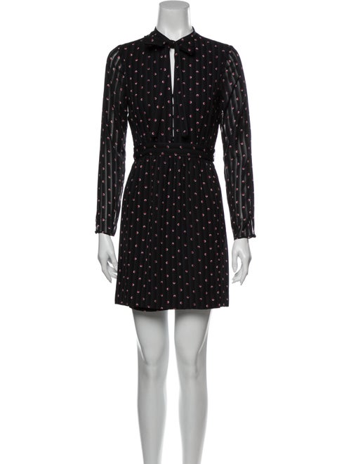 Alexis Polka Dot Print Mini Dress Blue