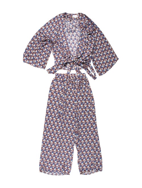Alexis Printed Pant Set White