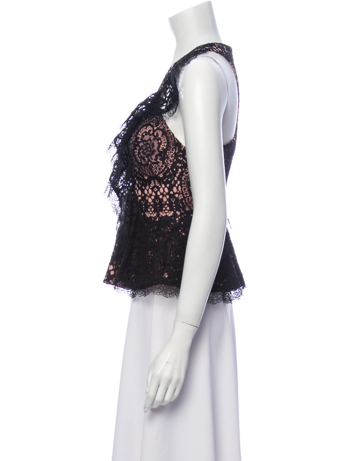 Alexis Lace Pattern Scoop Neck Top