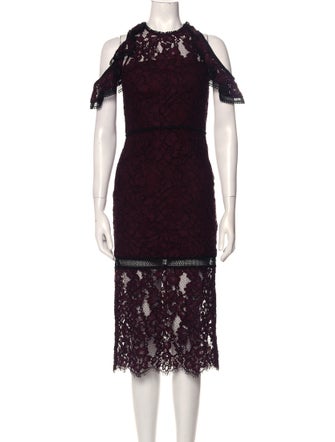 Alexis Lace Pattern Midi Length Dress