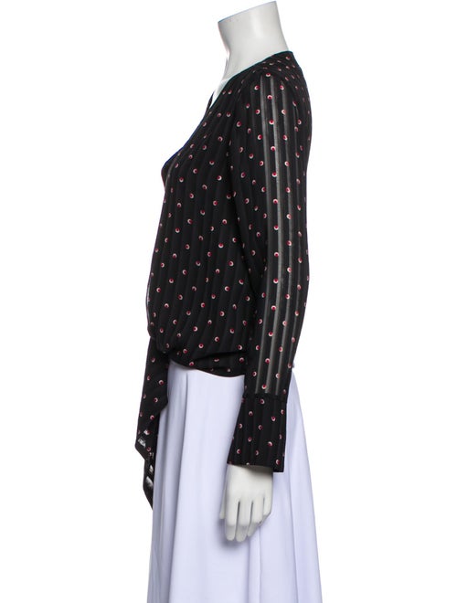 Alexis Polka Dot Print V-Neck Crop Top