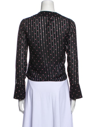 Alexis Polka Dot Print V-Neck Crop Top