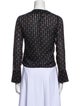Alexis Polka Dot Print V-Neck Crop Top
