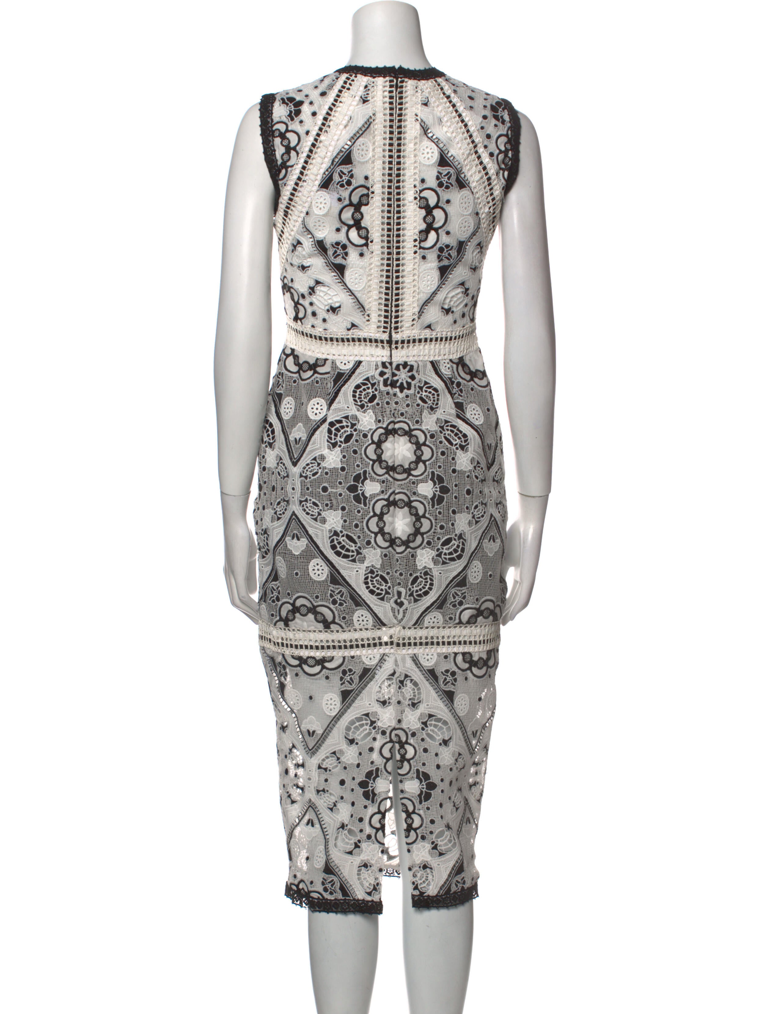 Alexis Lace Pattern Midi Length Dress 