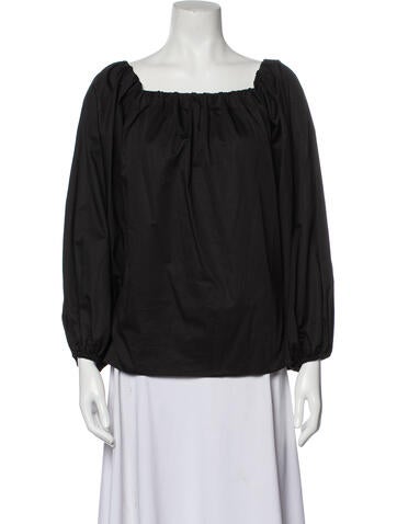 Alexis Tops Square Neckline Three-Quarter Sleeve Blouse XS