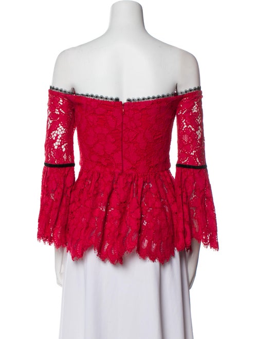 Alexis Lace Pattern Off-The-Shoulder Blouse