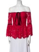 Alexis Lace Pattern Off-The-Shoulder Blouse