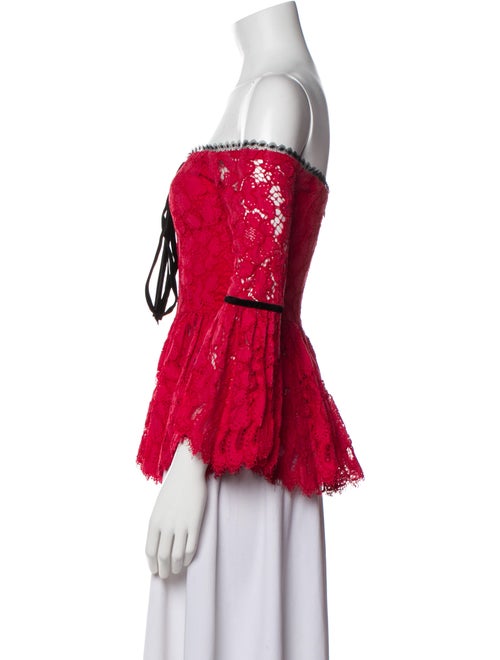 Alexis Lace Pattern Off-The-Shoulder Blouse