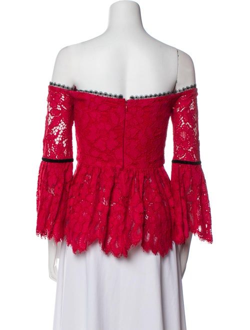 Alexis Lace Pattern Off-The-Shoulder Blouse
