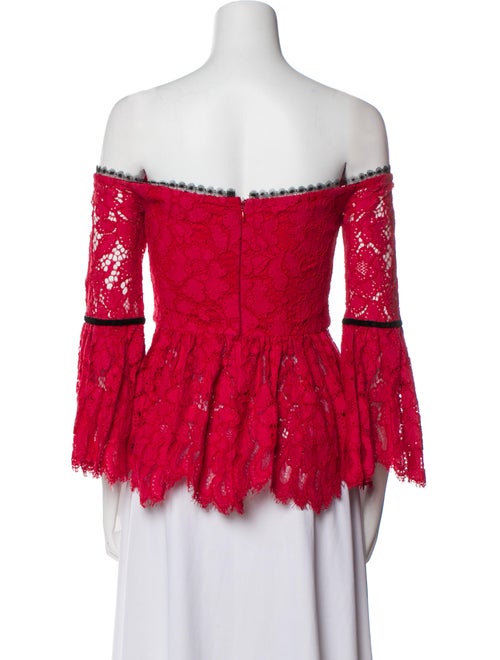 Alexis Lace Pattern Off-The-Shoulder Blouse