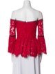 Alexis Lace Pattern Off-The-Shoulder Blouse