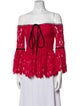 Alexis Lace Pattern Off-The-Shoulder Blouse