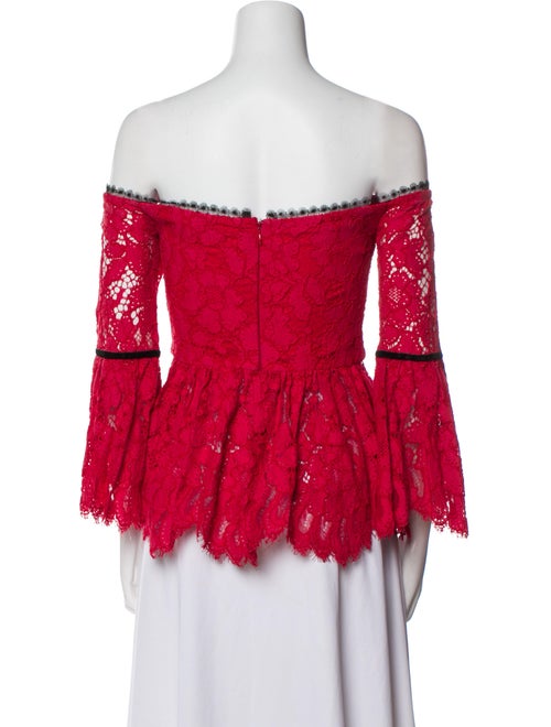 Alexis Lace Pattern Off-The-Shoulder Blouse