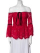 Alexis Lace Pattern Off-The-Shoulder Blouse