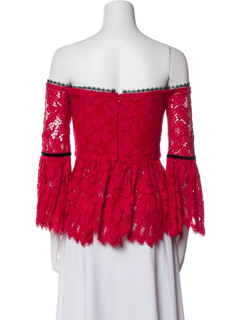 Alexis Lace Pattern Off-The-Shoulder Blouse