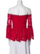 Alexis Lace Pattern Off-The-Shoulder Blouse