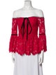 Alexis Lace Pattern Off-The-Shoulder Blouse