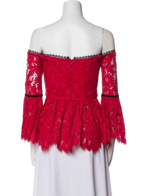 Alexis Lace Pattern Off-The-Shoulder Blouse