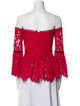 Alexis Lace Pattern Off-The-Shoulder Blouse