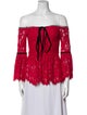 Alexis Lace Pattern Off-The-Shoulder Blouse