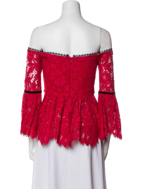 Alexis Lace Pattern Off-The-Shoulder Blouse