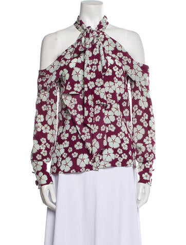 Alexis Tops Silk Floral Print Blouse XS