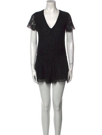 Alexis Lace Pattern V-Neck Romper