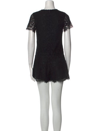 Alexis Lace Pattern V-Neck Romper