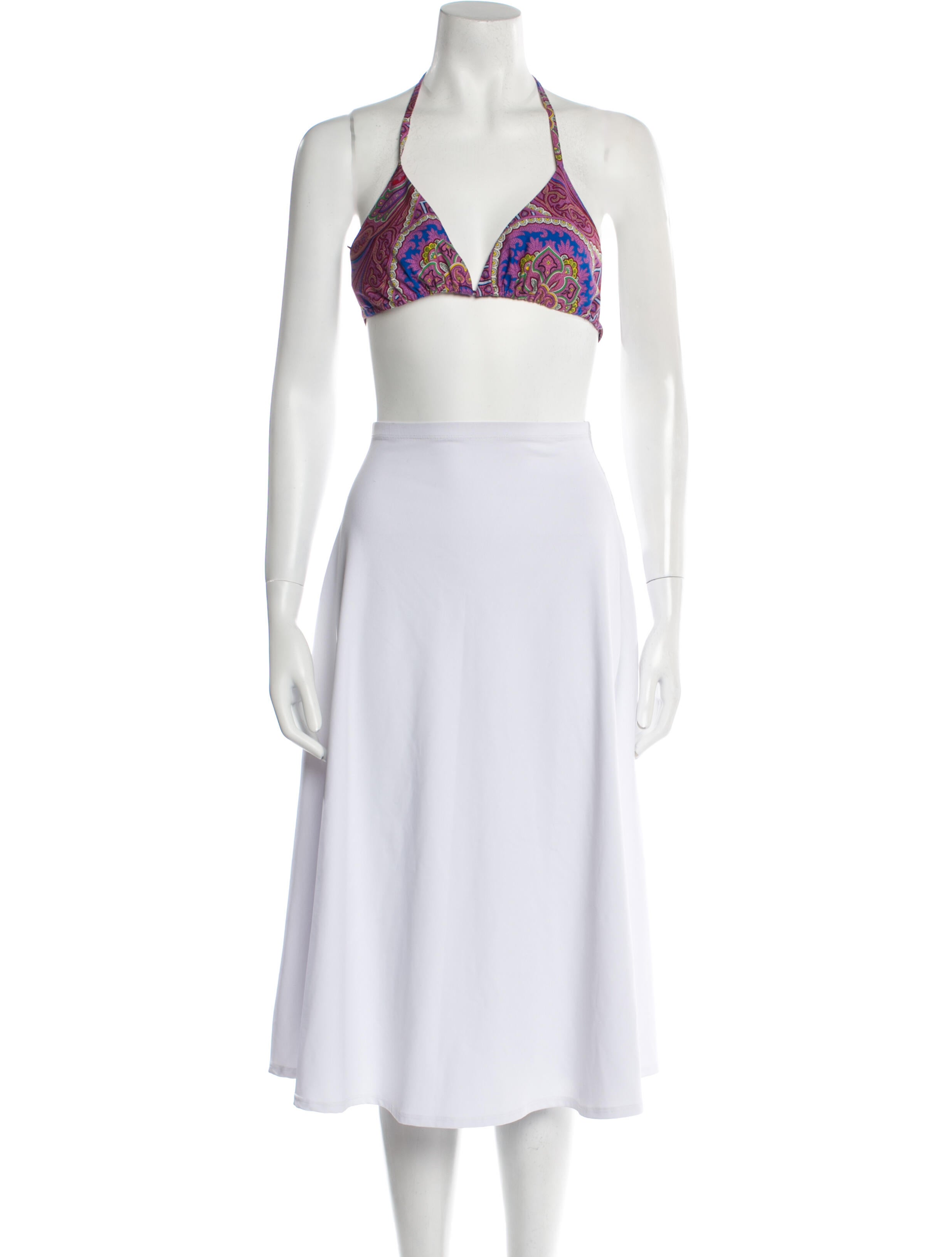 Alexis Printed Halterneck Crop Top