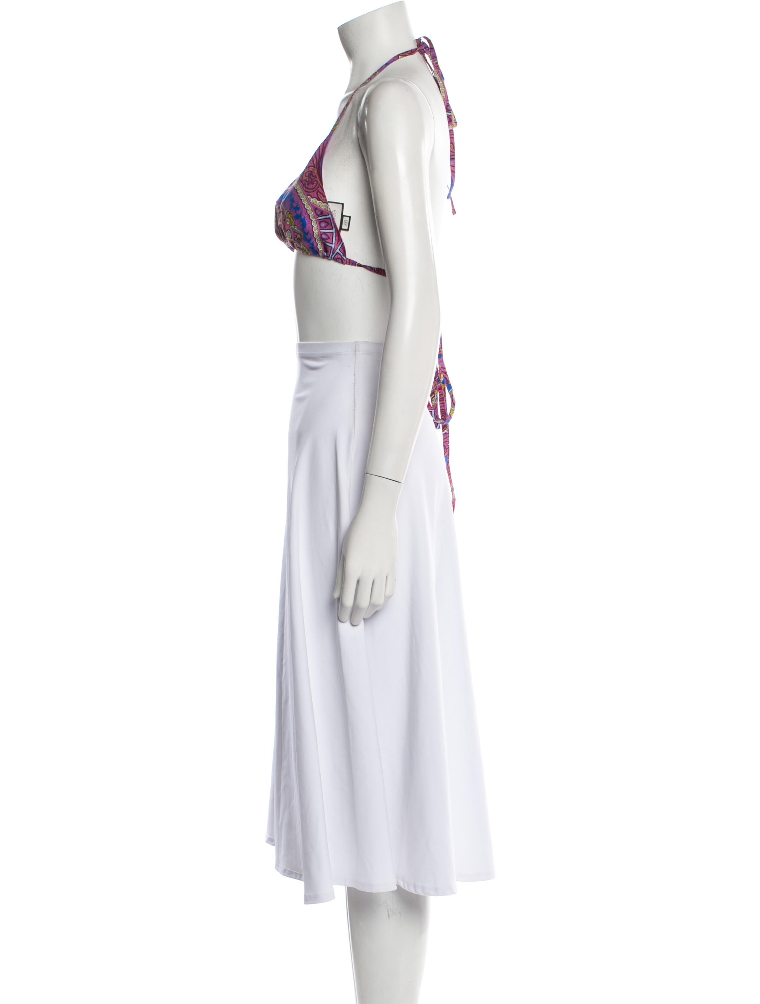 Alexis Printed Halterneck Crop Top