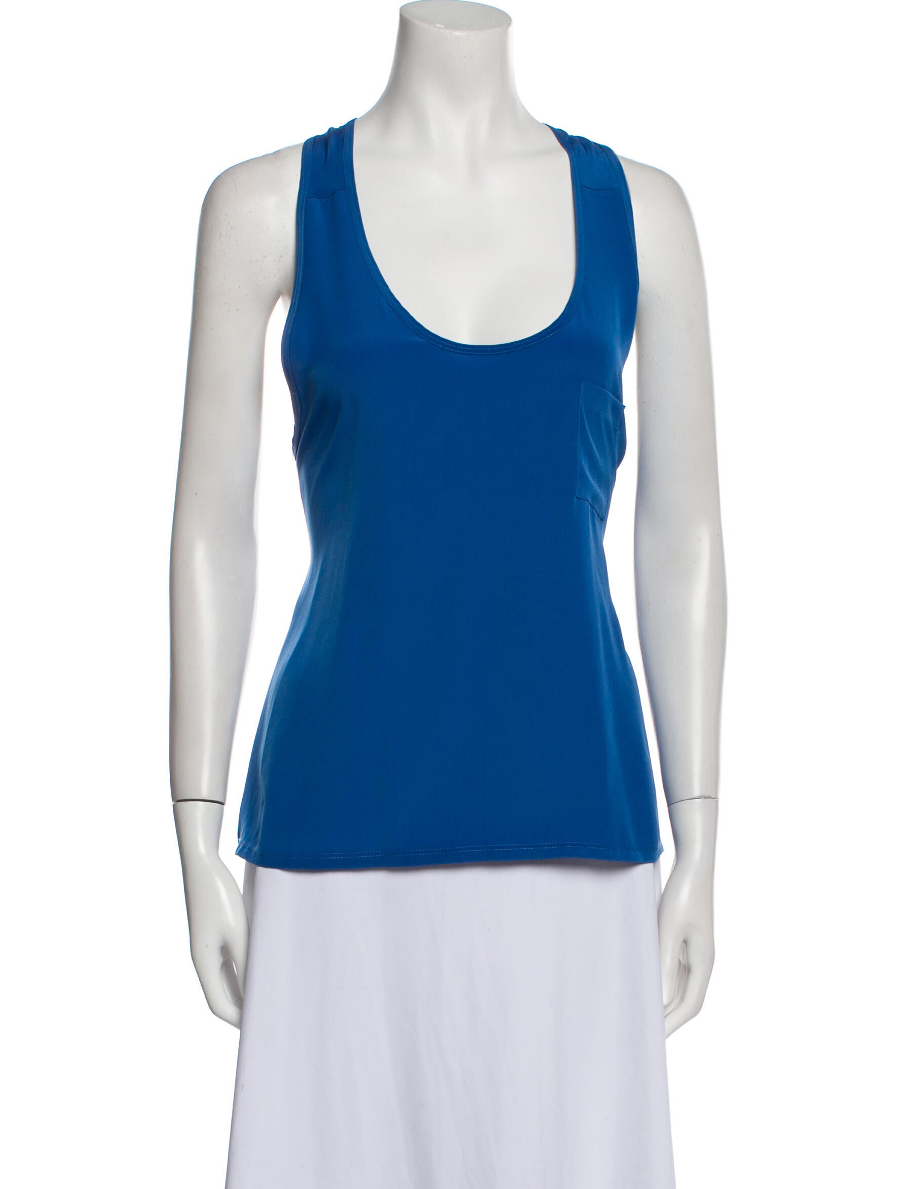 Alexis Scoop Neck Sleeveless Top Blue Tops, Clothing WEX85973 The