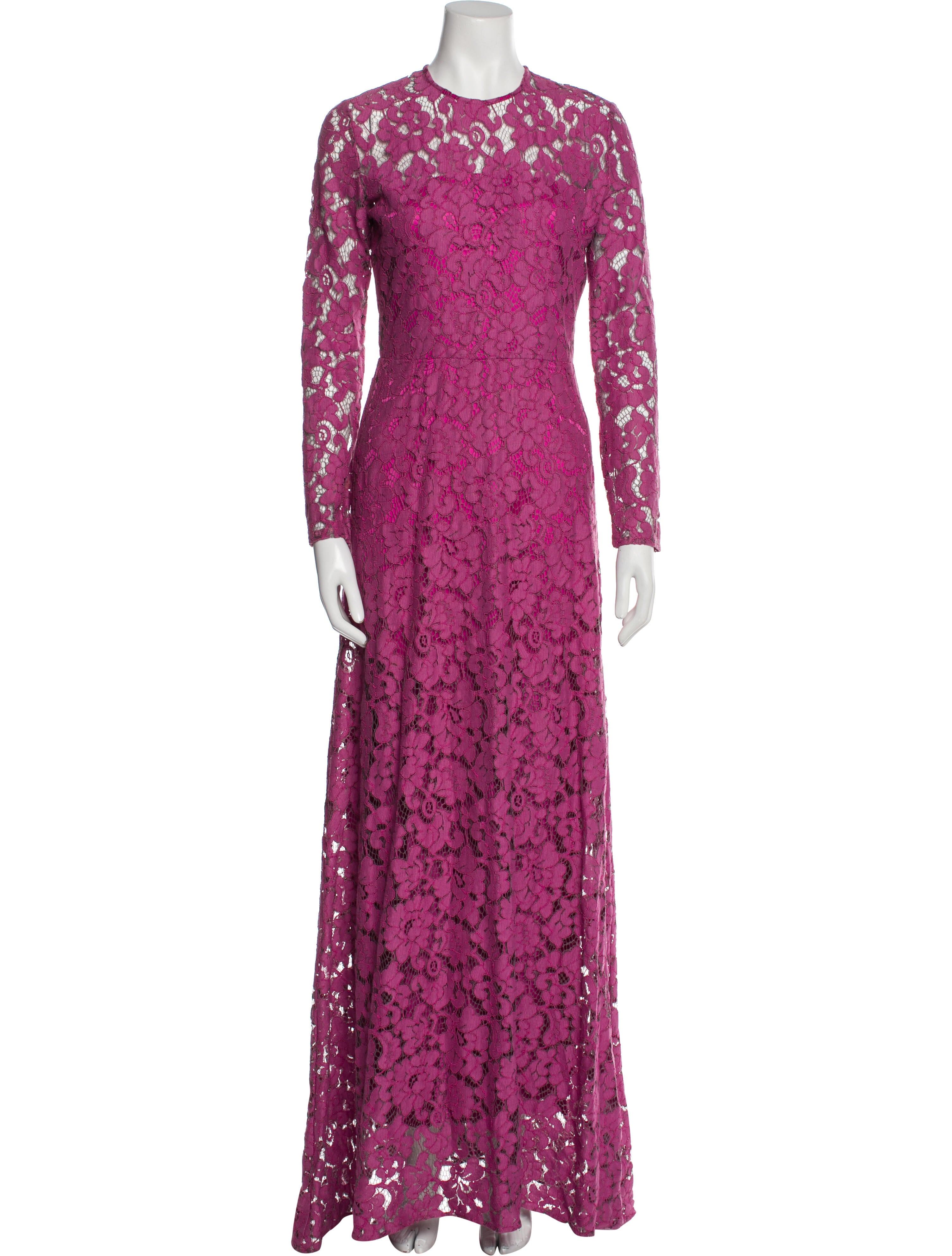 Alexis Lace Pattern Long Dress - Purple Dresses, Clothing - WEX85975 | The  RealReal