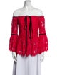 Alexis Lace Pattern Off-The-Shoulder Blouse