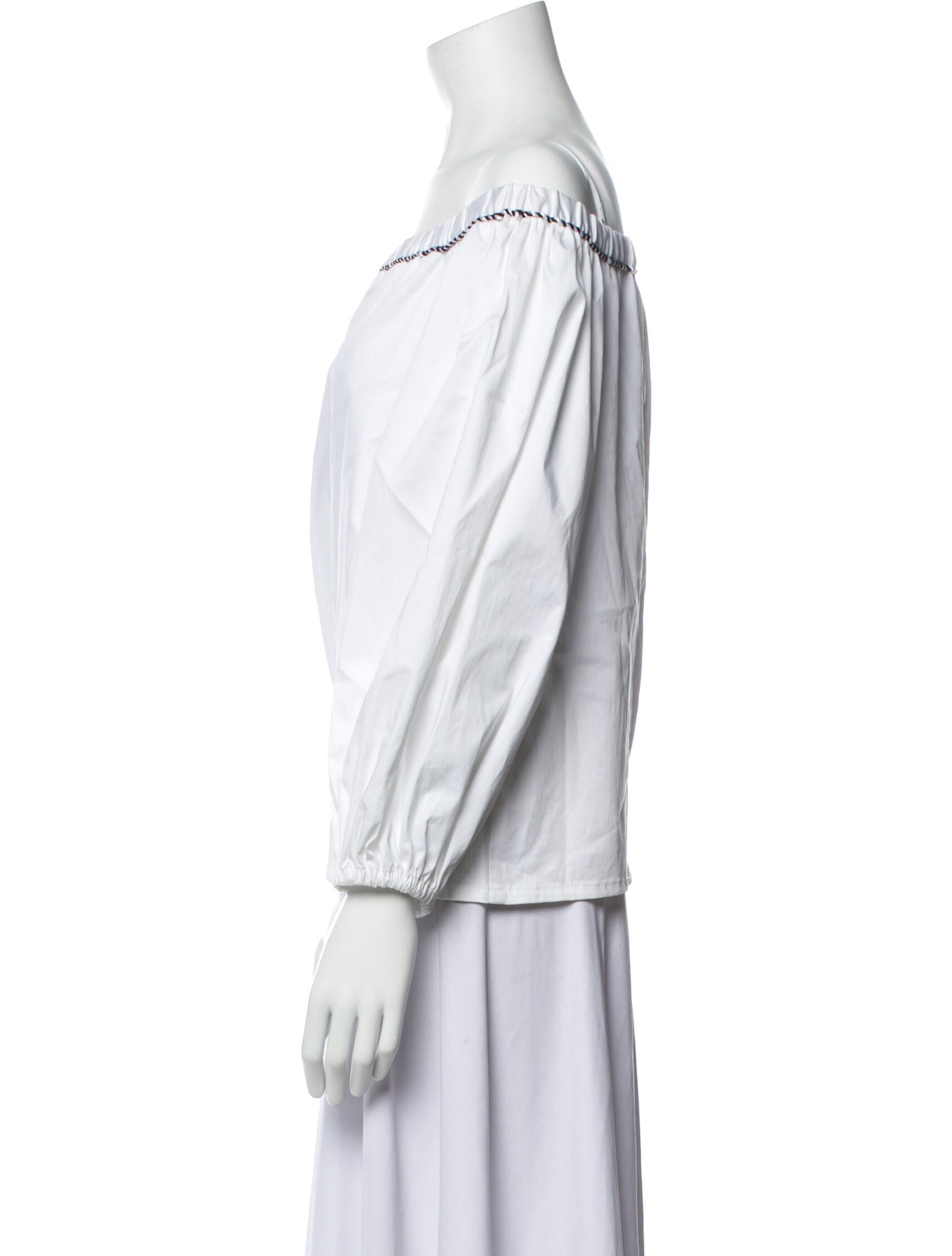 Alexis Off-The-Shoulder Three-Quarter Sleeve Blouse