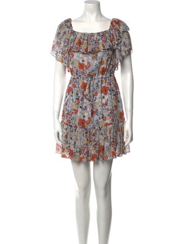 Alexis Dresses Floral Print Mini Dress XS