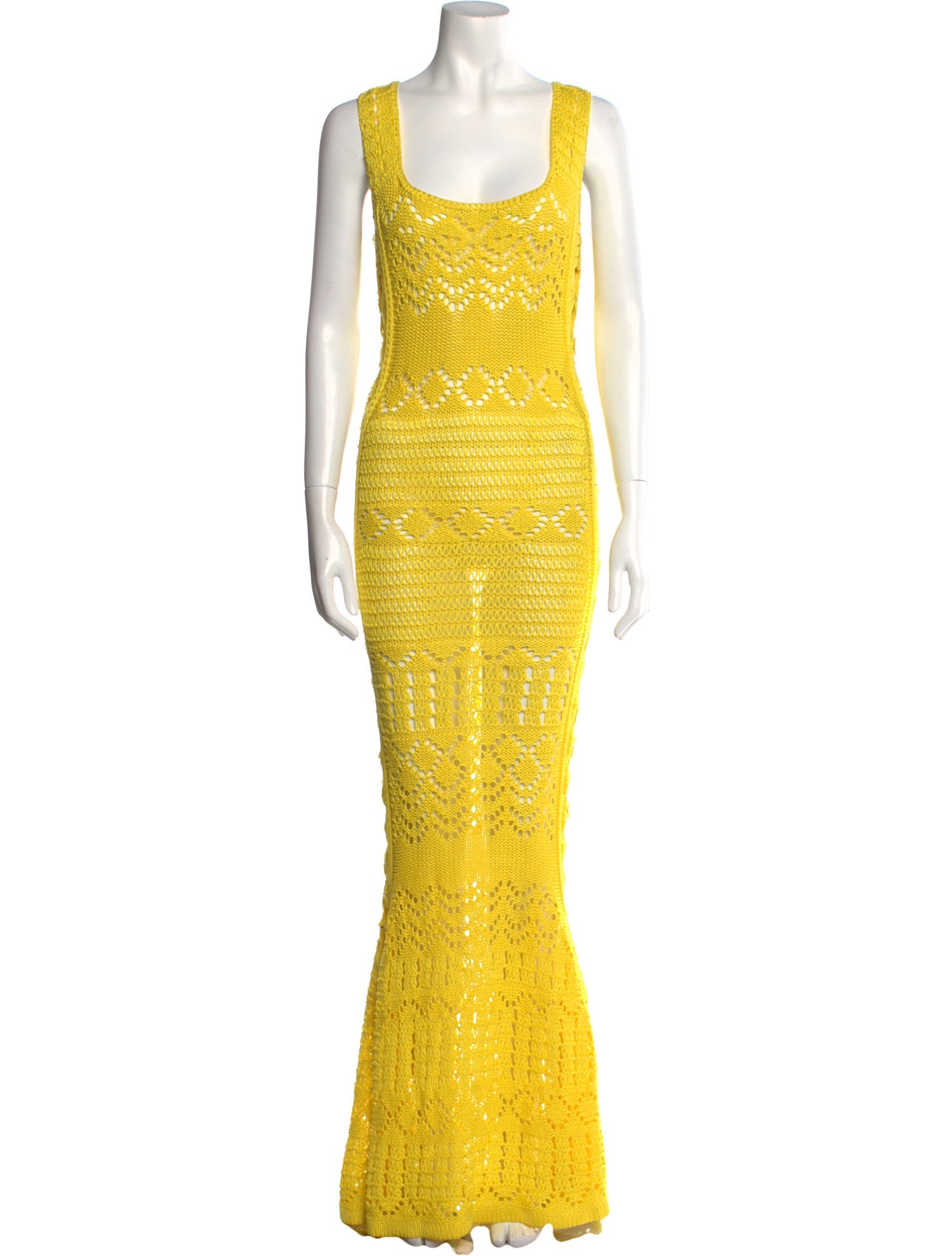 Alexis Scoop Neck Long Dress w/ Tags - Yellow Dresses, Clothing - WEX89818  | The RealReal