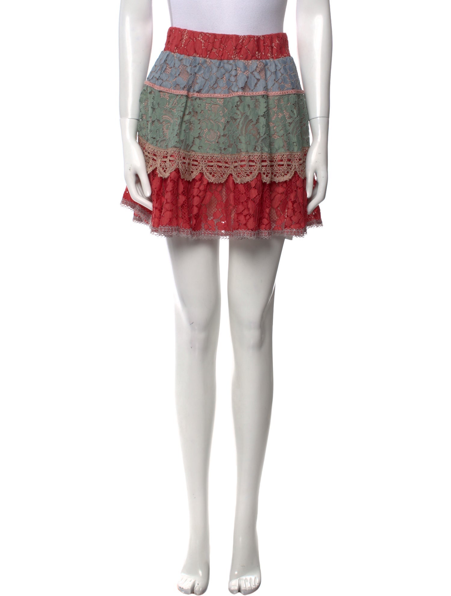 Alexis Lace Pattern Mini Skirt